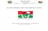 PLAN ANUAL DE VACANTES 2019 - Arauca, Arauca · vacantes para la administración municipal para el año 2017. Resolución 00430 del 27 de julio de 2017, por medio de la cual se instituye