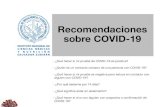 Recomendaciones sobre COVID-19 - Plan de contingencia COVID-19 · 2020-03-30 · • Usa un cuarto exclusivamente para ti. • Intenta permanecer lo más que puedas en tu cuarto.