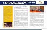 La Constitución del 91 y la segunda reelección Politica... · El Proyecto de Reforma para la Reelección Presidencial 1. El 10 de Septiembre de 2008, el Vocero del “Comité de
