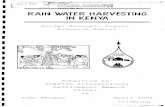 RAIN WATER HARVESTING IN KENYA · agencies in Kenya and particularly in water sector that an assessment of how widespnead rainwater harvesting is in Kenya would be useful information