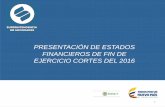 Presentación de PowerPoint...Presentación de Estados Financieros de Fin de Ejercicio - cortes 2016 3 . Para la presentación de Estados financieros de Fin de Ejercicio con cortes
