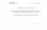 Secretaría de Educación Pública de Tlaxcala...Los resultados obtenidos en PLANEA-2015 reiteran Ios niveles de logro educativos alcanzados en primarias y secundarias en lenguaje