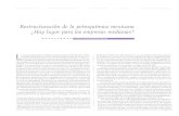 Restructuración de la petroquímica mexicana ¿Hay lugar ...revistas.bancomext.gob.mx/rce/magazines/331/8/RCE8.pdf · tización de la petroquímica mexicana, destacándose las expec