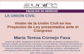María Teresa Cornejo Fava - UNIFE · Visión de la Unión Civil en los Proyectos de Ley presentados ante el Congreso María Teresa Cornejo Fava Docente de UNIFE. Abogada por la PUCP.