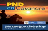 PND en Casanare - centrodemocratico.com · Casanare. 8 Pondremos en marcha la construcción de distritos y sistemas de riego en el departamento de Casanare. 12. 13 Implementaremos