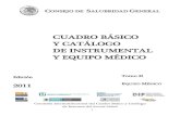 csg.gob.mxcsg.gob.mx/descargas/pdf/priorizacion/cuadro-basic... · II Cuadro Básico y Catálogo de Instrumental y Equipo Médico Tomo II: Instrumental y Equipo Médico Edición 2011