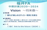 Vision ～将来像～fukui-fa.com/2020revolution.pdf1 将来像 『誰もが楽しめるサッカー環境』を創る Vision ～将来像～ “ つなぐlink to the future（2024）”