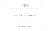 Procedimientos Contables para el Sector Públicobiblioteca.iplacex.cl/RCA/Procedimientos contables... · El Manual de Procedimientos Contables para el Sector Público, estructurado