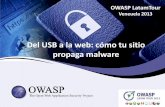 Del USB a la web: cómo tu sitio propaga malware...•Cibercrimen Casos reales y estadísticas 15 Análisis Malc0de y MDL •Brasil es el país con más reportes en Latinoamérica,