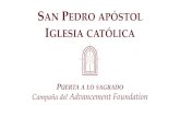 SAN PEDRO APÓSTOL€¦ · voluntad y deseos de parroquianos de San Pedro El Apóstol, nuestra familia católica en la fe. •Mas específicamente, esta campaña busca abordar los