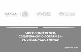 VIDEOCONFERENCIA Titulo (1) - Cámara Mexicana de la Industria de … · 2015-08-31 · Jefatura de Servicios de Recursos Humanos VIDEOCONFERENCIA CANADEVI-CMIC-COPARMEX-CNNM-ANCSAC-ANUVAC