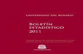 Boletín estadístico 2011 - Colombia...Boletín estadístico 2011 / Universidad del Rosario, Departamento de Planeación Académica y Aseguramiento de la Calidad. —Bogotá: Editorial