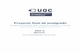 Proyecto final de postgrado - UOCopenaccess.uoc.edu/webapps/o2/bitstream/10609/54944/7/... · 2017-10-02 · Proyecto final de posgrado Martes 10 de Mayo de 2016 Índice Capítulo