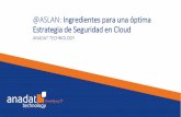 @ASLAN: Ingredientes para una óptima Estrategia de Seguridad … · 2019-05-28 · Ingeniero Técnico en Telecomunicaciones ULPGC Postgrado en Ciberseguridad UC3M Responsable Área