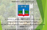 Бюджет для граждан - krasnogorsk-adm.ru · Бюджет для граждан к проекту решения Совета депутатов городского