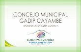 CONCEJO MUNICIPAL GADIP CAYAMBE - Gob...• Información de la Plantas y tanques de Distribución de la EMPAAC-EP. la construcción de la nueva vía de conducción PVC-P 160mm. Y 250mm.,