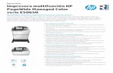 HP PageWide Managed E58650 - Reprogir · 2019-01-15 · Hojadedatos Impresora multifunción HP PageWide Managed Color serie E58650 Rentabilidad,velocidadyseguridadsinrivalparaempresaslíderes