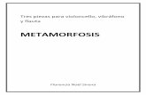 METAMORFOSIS - inmcv.cultura.gob.ar · Metamorfosis es una composición musical concebida para violoncello, vibráfono y flauta. Tres piezas, de caráctereres contrastantes y expresiones