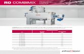 COMBIMIX RO es la combinación del mezclador de calor TRM y ... · COMBIMIX RO es la combinación del mezclador de calor TRM y el enfriador horizontal RFO. Se utiliza para todas aquellas