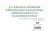 5.3. ERAGILE FISIKOEK ERAGINDAKO ASALDURAK: ERRADIAZIOA ... · uhin-luzera handiagoko erradiazioak 2 . espektro elektromagnetikoa erradiazio ionizatzaileak eguzki-erradiazioakargi