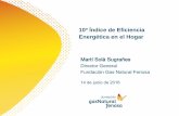 10º Índice de Eficiencia Energética en el Hogar · 2017-06-14 · Andalucía y la Comunidad Valenciana, con índices superiores a 6,39. 10 ... de mayor potencia simultáneamente.