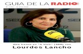 Lourdes LanchoAsí será el 'A Vivir Verano', de Cadena SER con Lourdes Lancho. ‘Especial elecciones 12-J’ en la Cadena SER, dirigido por Àngels Barceló. Polémica en la red