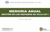 MEMORIA ANUAL 2011 - PRESENTACION LA ENCANTADA€¦ · EJE ESTRATÉGICO 2 Objetivo 2: Promover la sensibilización y educación ambiental PARTICIPACION EN FERIAS AVISTAR PERU Co-organizadores