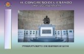 Presentación de PowerPoint - CongresoChiapasEstado de Chiapas. El Presupuesto de Egresos del H. Congreso del Estado se distribuye para atender el pago de: 1000 Servicios Personales