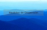Medidas de Dispersiónterra.geociencias.unam.mx/~ramon/EstInf/Clase2.pdf · Medidas de dispersión Ahora vamos a ver las medidas de dispersión las cuales nos dicen de cómo están