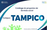 Catálogo de proyectos de Servicio social Campus 2020_0.pdf · Guía, promotor y facilitador del aprendizaje de los alumnos inscritos en la prepa en Línea. •Actividades Aclarar