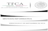 SÍNTESIS INFORMATIVAtfca.gob.mx/work/models/TFCA/Resource/26/3/images/... · miÉrcoles 21 de septiembre de 2016 de 2015 sÍntesis informativa . t fca tribunal federal de conciliÄcion