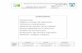 CÓDIGO: MANUAL DE LA CALIDAD HOJA: REFERENCIA NORMA …€¦ · REFERENCIA NORMA ISO-9001: 2008: 4.2.2 REVISIÓN: 12 ÍNDICE Capítulo Tema Página 0 Introducción 4 1 Objeto y Campo
