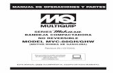 MANUAL DE OPERACIONES Y PARTES - Multiquip IncPAG. 8 — MVC-88GH/GHW — MANUAL DE OPERACION Y PARTES — REV. #4 (10/15/04) l BANDEJA COMPACTADORA MVC-88H — REGLAS PARA UNA OPERACION