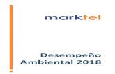Desempeño Ambiental Marktel 2018 - grupomarktel.com · (grupo electrógeno) Contaminación del aire X 3. Operación Actividades Administrat ivas Consumo de energía Agotamiento de