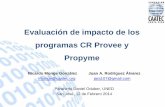 Evaluación de impacto de los programas CR Provee y Propyme · • Entre 2001 y 2011 la cantidad de encadenamientos registrados por Costa Rica Provee (CRP) aumentó de 1 a casi 248