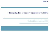 Resultados Tercer Trimestre 2006 - Inversiones en Bolsa, … · 2020-06-30 · Resultados Tercer Trimestre 2006 Madrid, 25 de octubre de 2006. 2 Índice ... Venezuela 1ª ronda Presidenciales