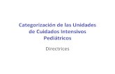 Categorización de las Unidades de Cuidados Intensivos ... · Categorización de las Unidades de Cuidados Intensivos Pediátricos Directrices. Mejorar la organización y el funcionamiento