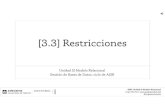 [3.3] Restricciones - Jorge Sanchez · GBD-Unidad 3-Modelo Relacional Jorge Sánchez, @jorgesancheznet Triggers •Se trata de código que se ejecuta cuando ocurre un determinado