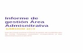 Informe de gestión Área Admisnitratva...Informe de gestión Área Admisnitratva EJERCICIO 2019 Este documento presenta el informe de gestión del Comité Ejecutivo del Comité Paralímpico