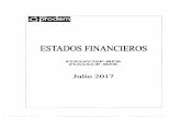 ESTADOS FINANCIEROS€¦ · Notas a los Estados Financieros Al 31 de julio del 2017 y 31 de diciembre de 2016 2.1 Basesdepresentación delos estadosfinancieros Al 31 de julio de 2017