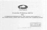 Información Pública del Estado de Tamaulipas | Gobierno ...transparencia.tamaulipas.gob.mx/wp-content/uploads/2015/10/CP-C… · cuenta pública 2014 (pesos) comison municipal de