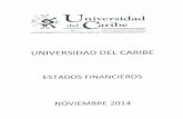 Conocimiento y Cultura para el Desarrollo Humano ... · estados financieros noviembre 2014 . universidad conocimiento y para el estado analitico de ingresos presupuestarios universidad