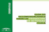 GUÍA DE RECOMENDACIONES PARA LA PROMOCIÓN DE ACTIVIDAD … · actividad a realizar por el personal sanitario del sistema sanitario público de : 12: Andalucía, la recomendación