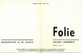 Muestra de joyas - Folie - 1971 · Muestra de joyas - Folie - 1971 Material cedido por los participantes de las exhibiciones o sus descendientes a Leda Daverio, en ocasi n de su investigaci