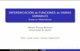 DIFERENCIACION de FUNCIONES de VARIAS VARIABLESmerlin.us.es/~renato/clases/dfvv/transparencias/beamer-introVV.pdf · Renato Alvarez-Nodarse Universidad de Sevilla DFVV. Motivaci on: