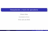 Interpolación y teoría de operadores€¦ · Interpolación y teoría de operadores Alvaro Arias Universidad de Denver 8 de Junio de 2015 (Institute) 8 de Junio de 2015 1 / 20