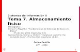 Sistemas de Información II Tema 7. Almacenamiento físico · Sistemas de Información II Tema 7. Almacenamiento físico Carlos Castillo UPF – 2008 Bibliografía: Elmasri y Navathe: