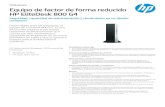 HP EliteDesk 800 G4 Equipo de factor de forma reducido · de 8.ª generación y memoria Intel® Optane™ . Amplif ica el rendimiento gracias a los procesadores de 95 W y Thunderbolt™