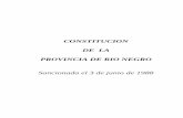 CONSTITUCION DE LA PROVINCIA DE RIO NEGROservicios.jusrionegro.gov.ar/inicio/web/normativa/... · La Provincia de Río Negro, en ejercicio de su autonomía y como parte integrante