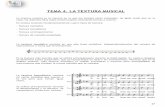 TEMA 4. LA TEXTURA MUSICAL - manueldelbarrio.commanueldelbarrio.com/ultima-hora/ewExternalFiles/2ESOACT30MARZ… · La textura musical es la manera en la que los sonidos están enlazados,
